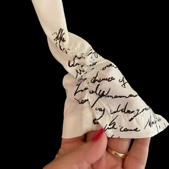 CBR White Long Sleeve Blouse Size Medium - Picture 3 of 6